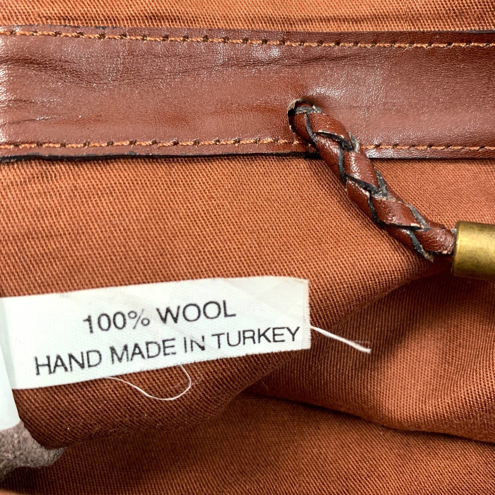 ❌SOLD❌ VTG hand made Turkish wool and leather wallet bag - Picture 4 of 11
